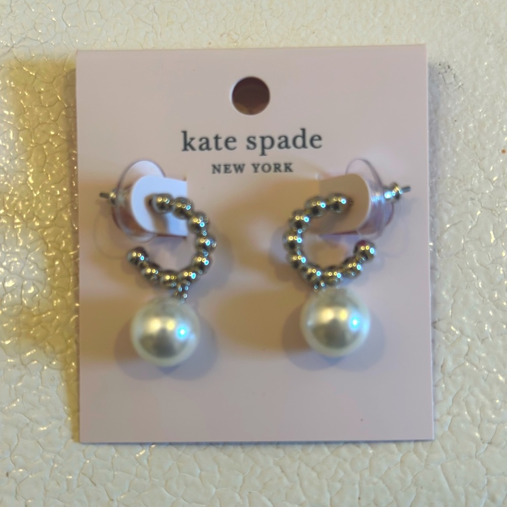 Kate spade Modern Pearl Huggies Earrings